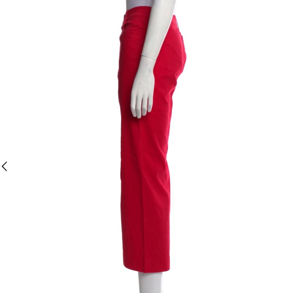 A.L.C Red Cropped Wide Leg Pants Size 6 - Picture 2 of 6